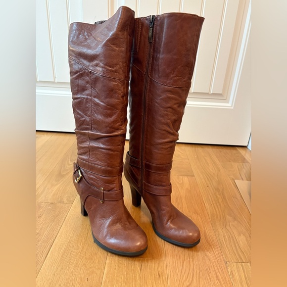 Guess Farnellis Brown/Tan Leather Boots - Picture 2 of 7